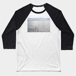 Romantic couple of swans on the Baltic sea Baseball T-Shirt